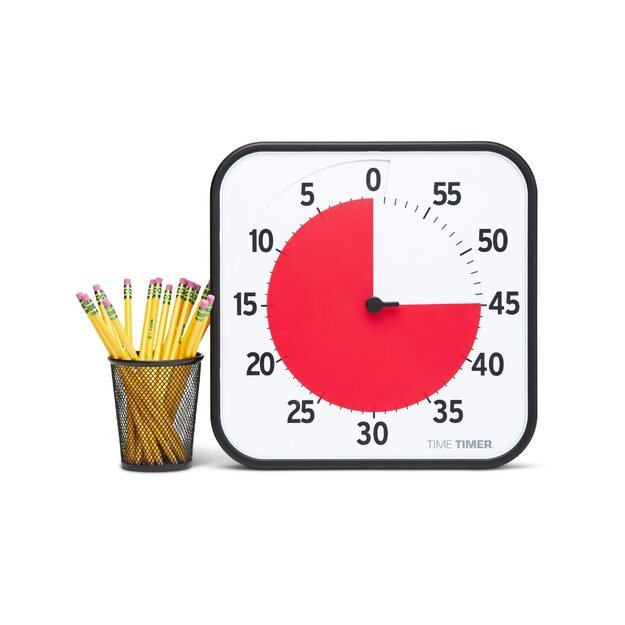 Time Timer audible Large vizualinis laikmatis, 30 × 30 cm, su raudonu laiko disku